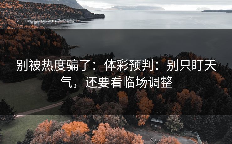 别被热度骗了：体彩预判：别只盯天气，还要看临场调整