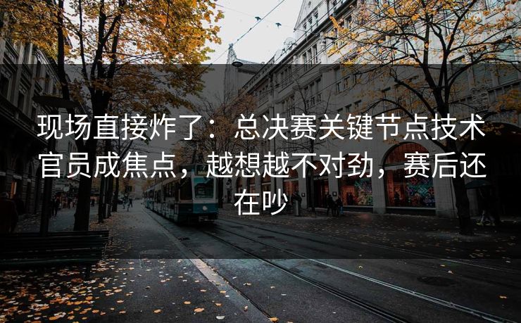 现场直接炸了：总决赛关键节点技术官员成焦点，越想越不对劲，赛后还在吵
